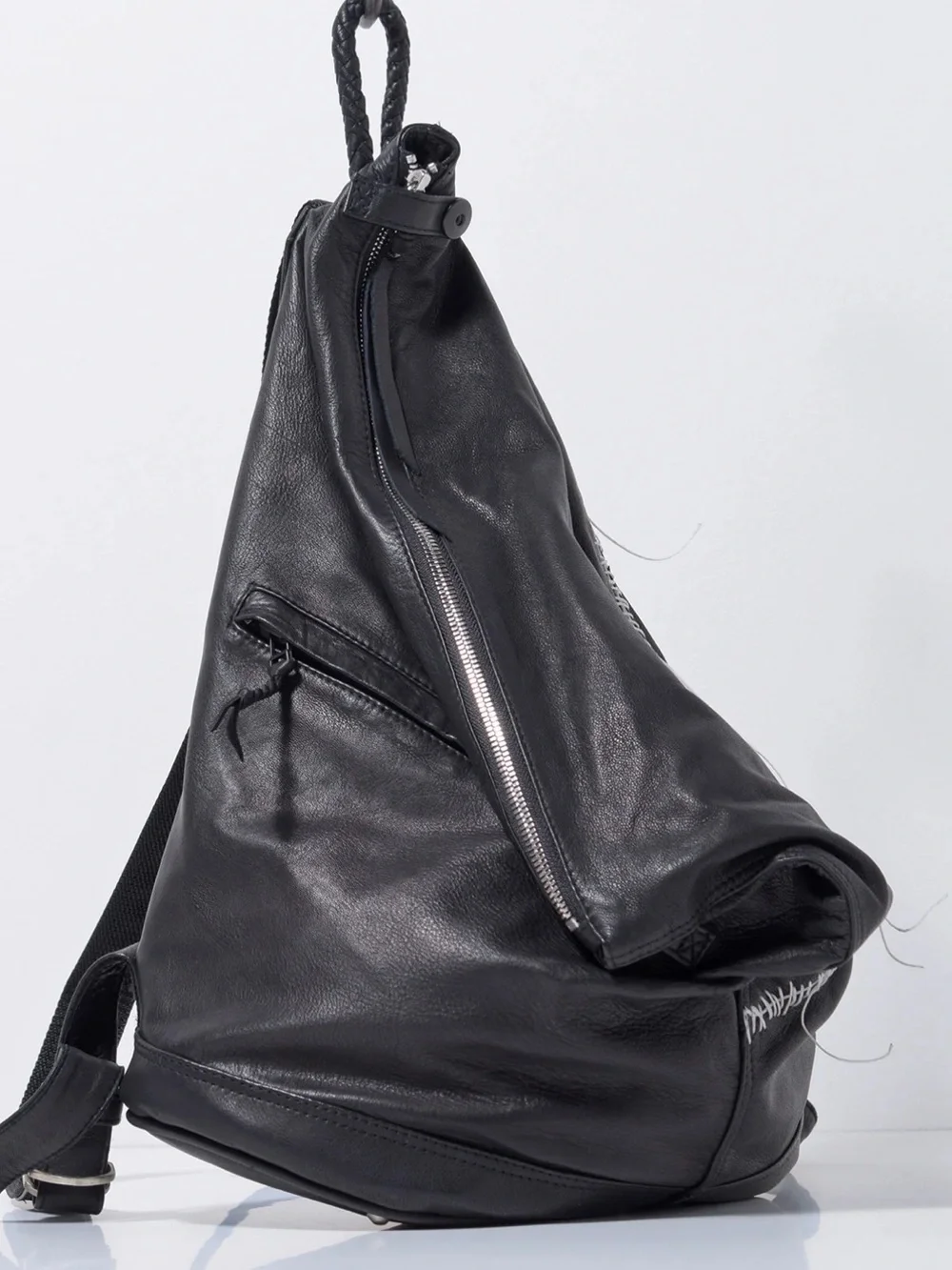 KmRii 2202-BG01 Hand Stitch Triangle Backpack